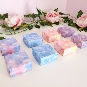 8 Pack Small Cute Boxes | Watercolor Pattern Paper Boxes | Feminine, Girly